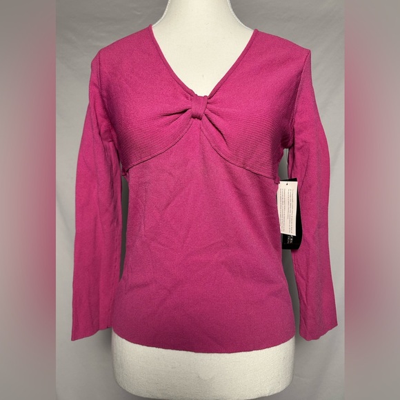 Jones New York Tops - NWT JONES NEW YORK Pink Y2K Preppy Knot 3/4 Length Sleeve Size S